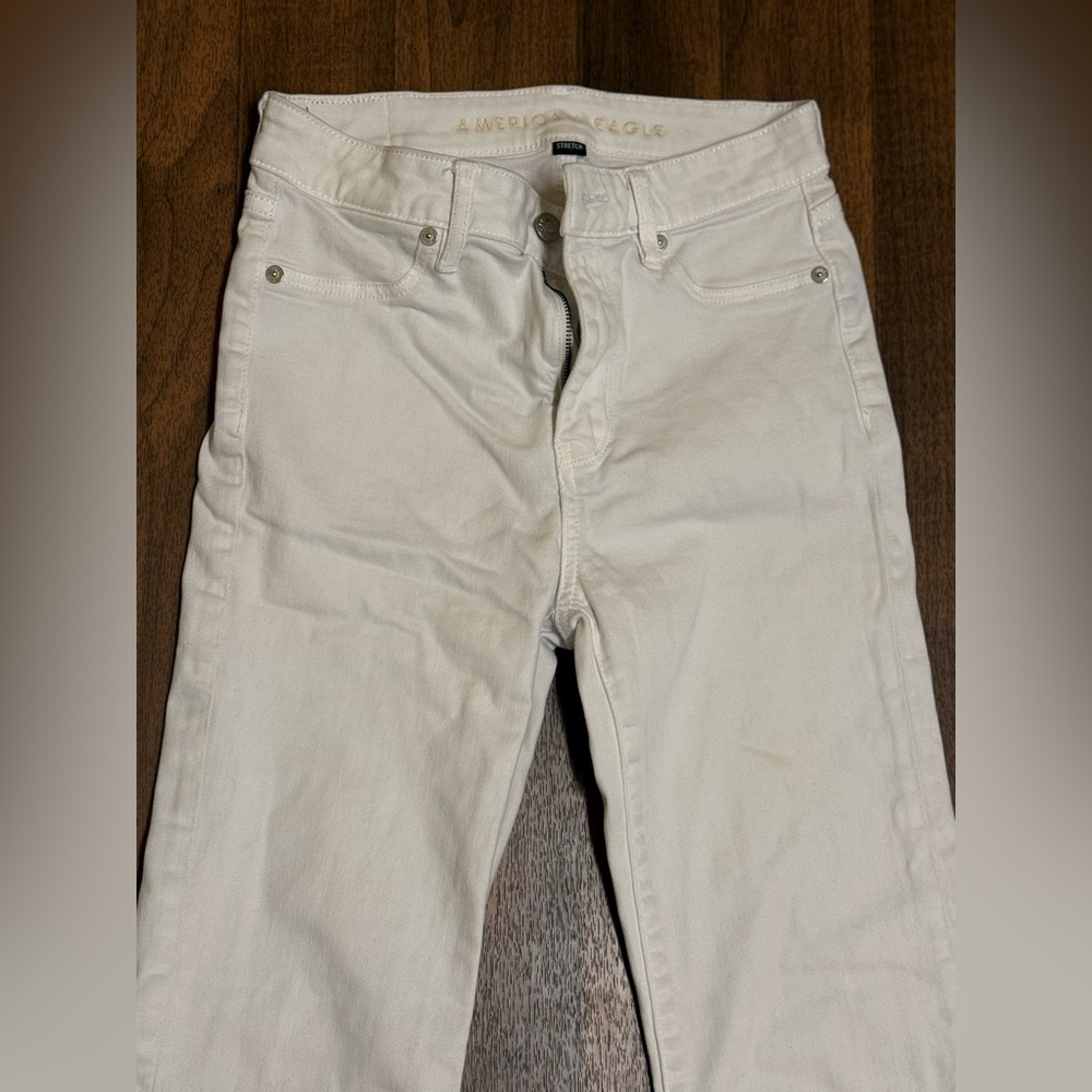 American Eagle Outfitters White Stretch Pants - Picture 3 of 6